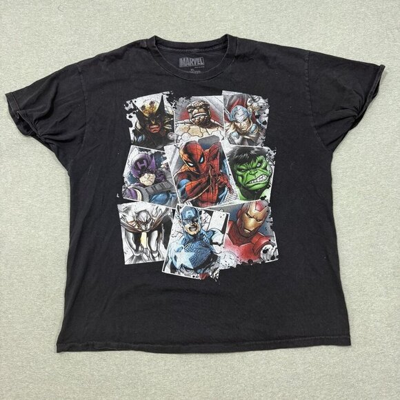 Marvel Comics Mens Size XL Shirt 2012 Mad Engine Spider-Man Wolverine Hulk Thor - Picture 1 of 5